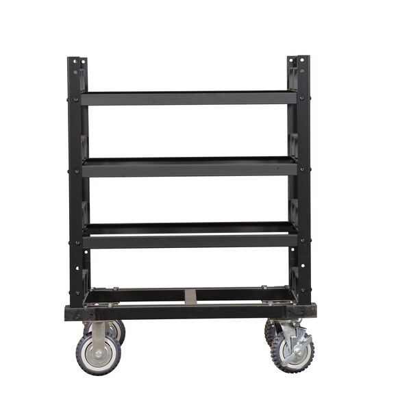 Horizontal Stanchion Storage Cart - 12 Capacity